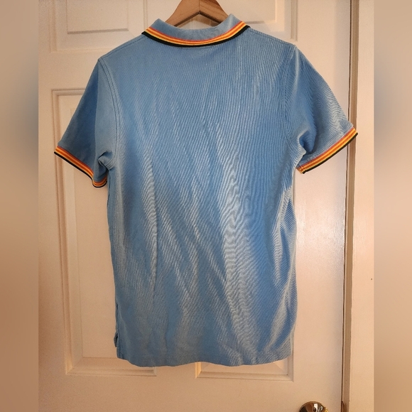 Psycho Bunny Bank Pique Polo Size 4 Darlin Blue Pima Cotton Short Sleeve Collar - Picture 2 of 10